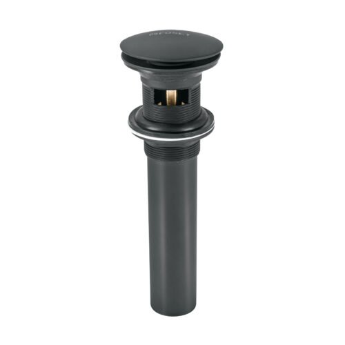 45703 - Contra p/lavabo, 1-1/4", con rebosadero, hongo, latón, negro