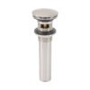 45702 - Contra p/lavabo, 1-1/4", con rebosadero, hongo, latón, satín