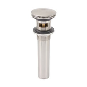 45702 - Contra p/lavabo, 1-1/4", con rebosadero, hongo, latón, satín