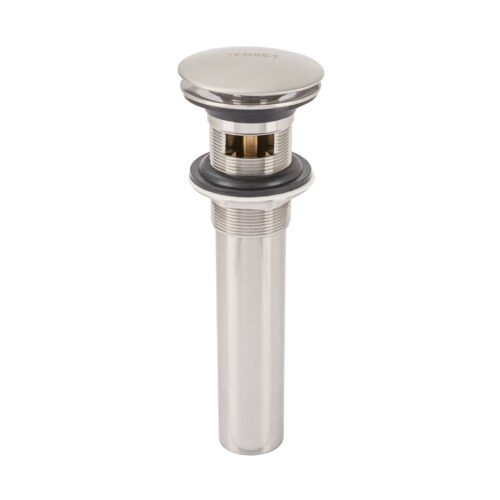 45702 - Contra p/lavabo, 1-1/4", con rebosadero, hongo, latón, satín