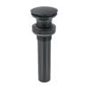 45700 - Contra p/lavabo, 1-1/4", sin rebosadero, hongo, latón, negro
