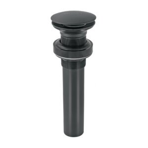 45700 - Contra p/lavabo, 1-1/4", sin rebosadero, hongo, latón, negro