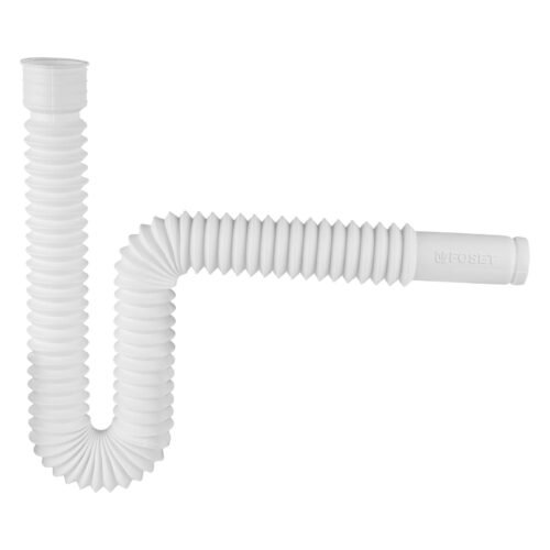 49509 - Céspol flexible, polietileno blanco, para lavabo y fregadero