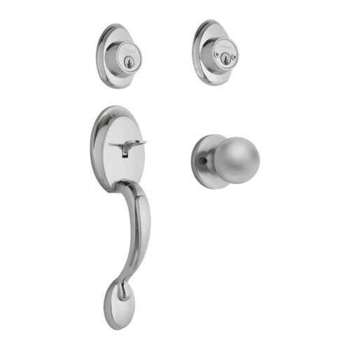 23674 - Jaladera y perilla, Berna llave-llave, cromo mate, BASIC
