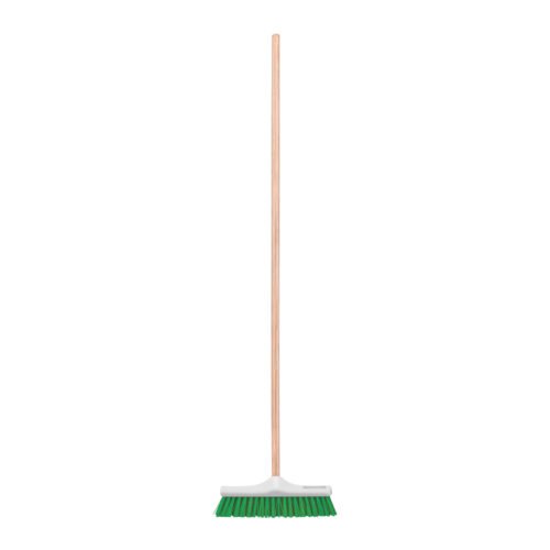 57034 - Cepillo industrial cerda rígida de 30 cm, bastón de madera