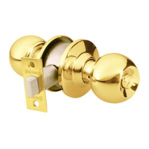 43471 - Cerradura tipo esfera para baño, latón brillante, HERMEX