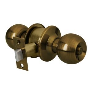43468 - Cerradura tipo esfera para baño, latón antiguo, HERMEX
