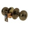 43455 - Cerradura tipo oval para recámara, latón antiguo, HERMEX