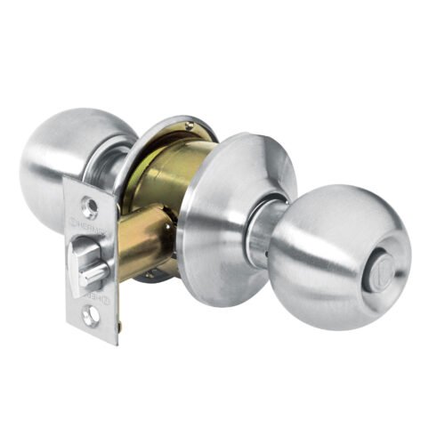 43464 - Cerradura tipo esfera para recámara, cromo mate, HERMEX