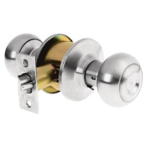 43451 - Cerradura tipo oval para entrada, cromo mate, HERMEX