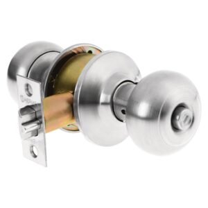 43452 - Cerradura tipo oval para recámara, cromo mate, HERMEX