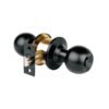 47910 - Cerradura pomo, negro, esfera, recámara, HERMEX