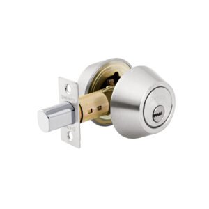 43602 - Cerrojo llave-llave cromo mate, llave de puntos, HERMEX
