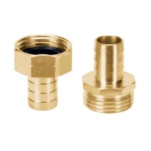 12706 - Conectores 5/8" macho y hembra de latón sólido para manguera