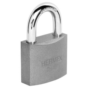 43316 - Candado de hierro 45 mm gancho corto en caja, HERMEX