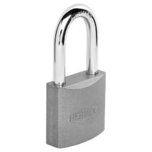 43326 - Candado de hierro 38 mm gancho largo en blíster, HERMEX