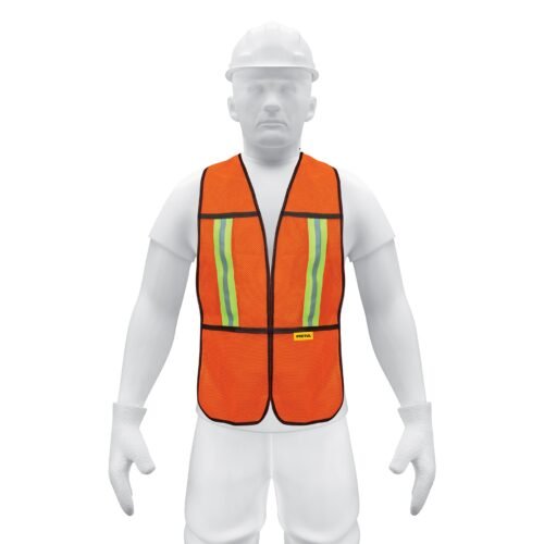 CHS-200N.jpg 21025 - Chaleco de seguridad con cintas reflejantes, naranja, Pretul