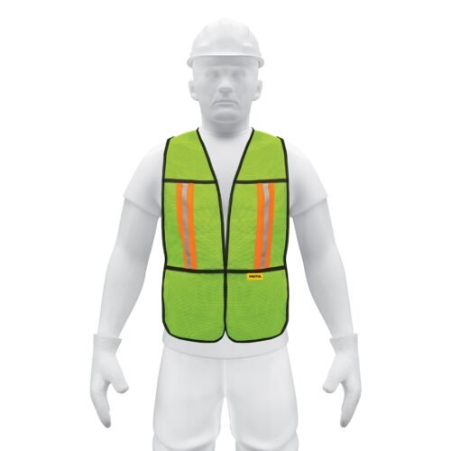 21026 - Chaleco de seguridad con cintas reflejantes, verde, Pretul