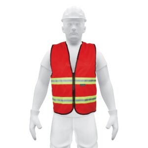CHS-600R.jpg 15417 - Chaleco de seguridad rojo alta visibilidad con cierre