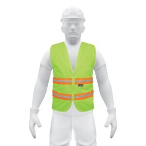 13474 - Chaleco de seguridad verde alta visibilidad con cierre
