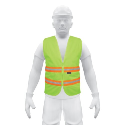 13474 - Chaleco de seguridad verde alta visibilidad con cierre