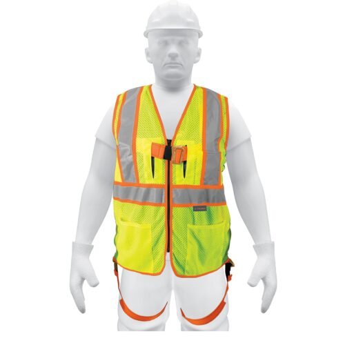101771 - Chaleco de seguridad para arnés, alta visibilidad, verde