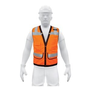 13479 - Chaleco seguridad reforzado naranja con bolsas, M, EXPERT