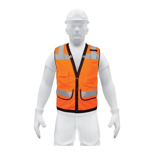 13479 - Chaleco seguridad reforzado naranja con bolsas, M, EXPERT