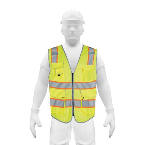 102443 - Chaleco de seguridad de alta visibilidad, verde, M, EXPERT
