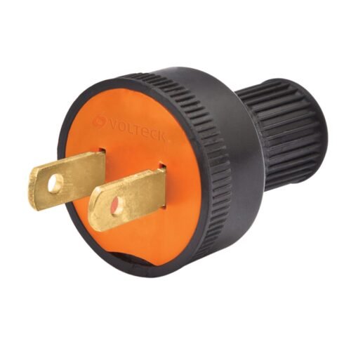 46210 - 2 Clavijas no polarizadas redondas de PVC, Volteck