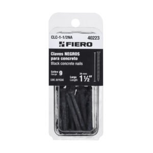 40223 - Blíster con 20 clavos negros para concreto 1-1/2", FIERO