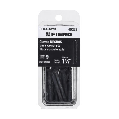 40223 - Blíster con 20 clavos negros para concreto 1-1/2", FIERO