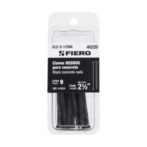 40220 - Blíster con 15 clavos negros para concreto 2-1/2", FIERO