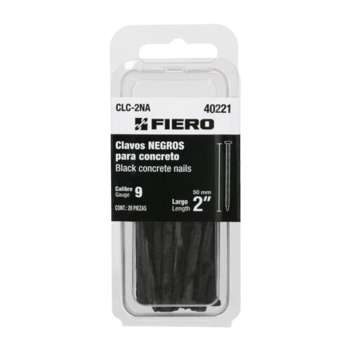 40221 - Blíster con 20 clavos negros para concreto 2", FIERO