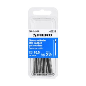 40228 - Blíster con 20 clavos estándar 2-1/2" con cabeza, FIERO