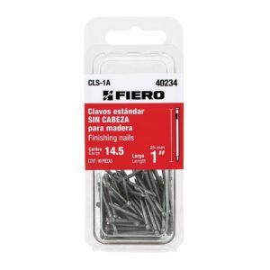 40234 - Blíster con 90 clavos estándar 1" sin cabeza, FIERO