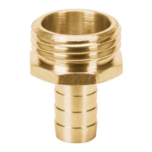 12702 - Conector 1/2" macho de latón sólido para manguera, Truper