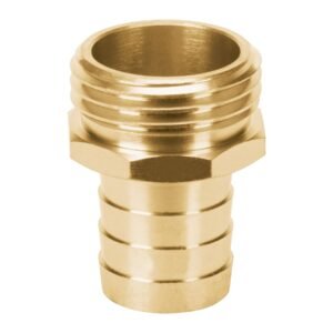 12287 - Conector 3/4" macho de latón sólido para manguera, Truper