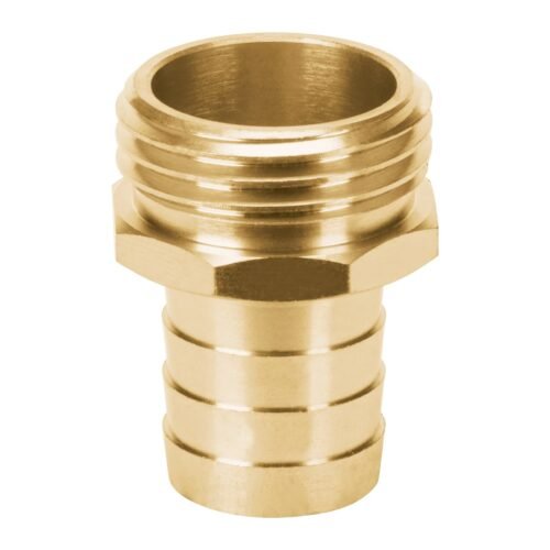 12287 - Conector 3/4" macho de latón sólido para manguera, Truper