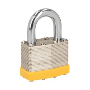 23504 - Candado laminado, 50mm, gancho corto, blister, HERMEX BASIC