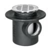 45301 - Coladera de hierro de una boca para piso, rejilla inox