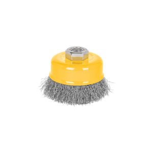 28262 - Carda copa 3" alambre ondulado fino, eje 5/8"-11, Pretul