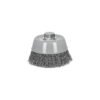 100870 - Carda copa 5" alambre ondulado grueso, Multi-rosca, Truper