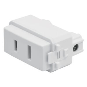 48135 - Contacto sencillo, 2polos, sin tierra, línea Italiana,blanco
