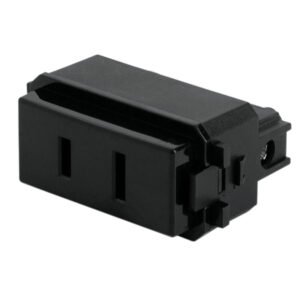 47606 - Contacto sencillo, 2polos, sin tierra, línea Italiana,negro