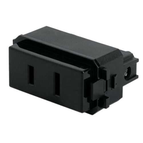 47606 - Contacto sencillo, 2polos, sin tierra, línea Italiana,negro