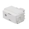48131 - Contacto sencillo, 2 polos  tierra, línea Italiana, blanco