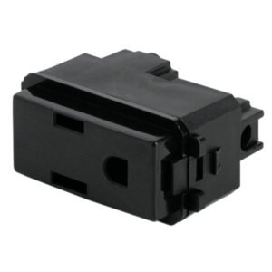 47605 - Contacto sencillo, 2 polos  tierra, línea Italiana, negro