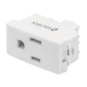 48317 - Contacto sencillo, 2 polos  tierra, línea Oslo, blanco