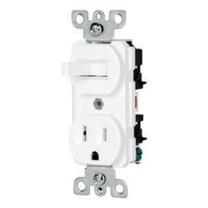 47728 - Interruptor de palanca con contacto, Standard, blanco